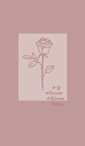 [LINE着せ替え] #flower* rose (dusty purple)の画像1