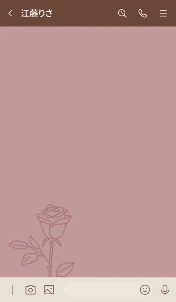 [LINE着せ替え] #flower* rose (dusty purple)の画像3