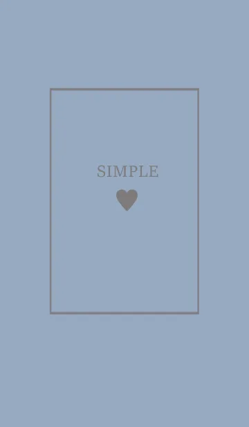 [LINE着せ替え] 大人のシンプルハート =blue gray=の画像1