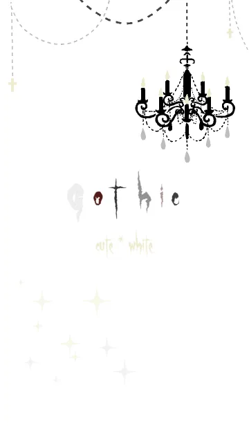 [LINE着せ替え] ゴシック-cute white-の画像1