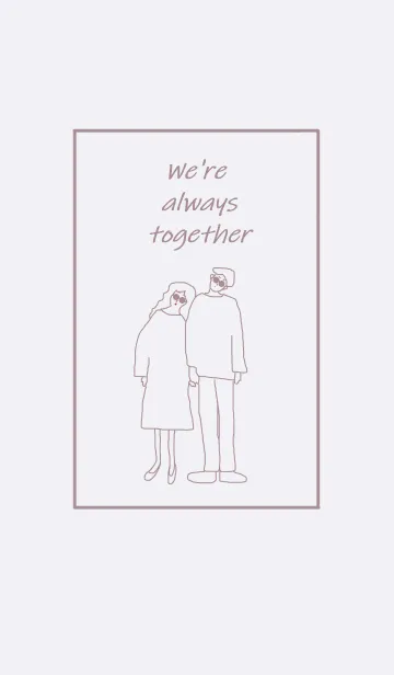 [LINE着せ替え] We're always together / smokey pinkの画像1