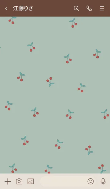 [LINE着せ替え] さくらんぼ / dusty greenの画像3