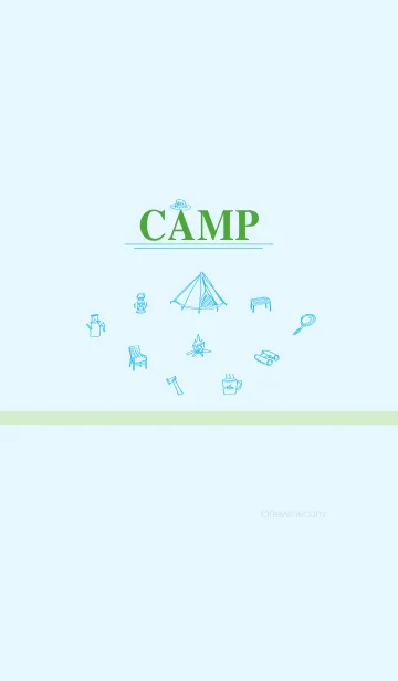 [LINE着せ替え] CAMP green blueの画像1