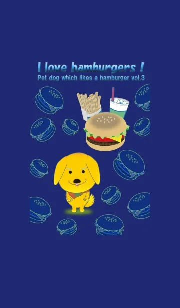 [LINE着せ替え] ハンバーガーが好きな愛犬 [着せかえ03]の画像1