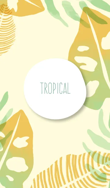 [LINE着せ替え] Abstract Tropical (Light Yellow)の画像1