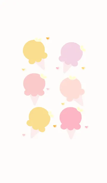 [LINE着せ替え] Cute ice-cream theme 75の画像1