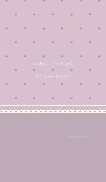 [LINE着せ替え] Girly Little Heart N.C gray purpleの画像1