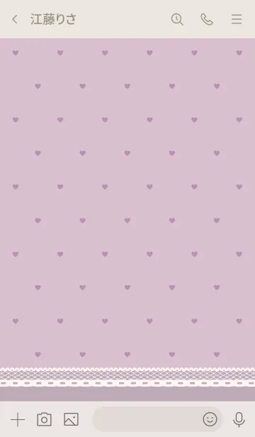 [LINE着せ替え] Girly Little Heart N.C gray purpleの画像3