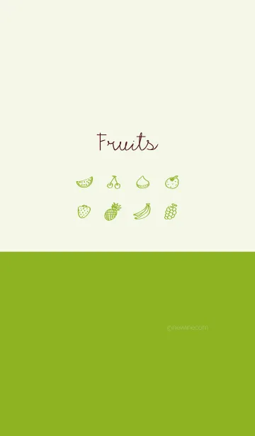 [LINE着せ替え] Fruits leaf greenの画像1