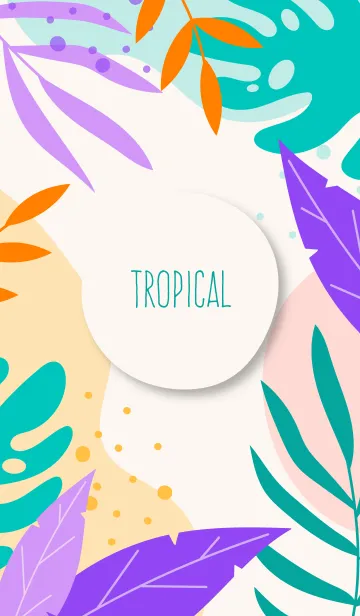 [LINE着せ替え] Abstract Tropical (Linen White)の画像1