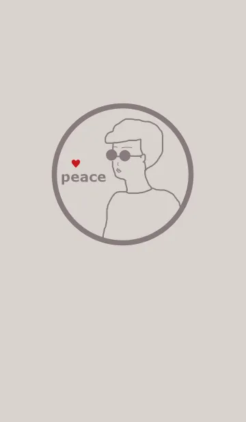 [LINE着せ替え] PEACE BOY (#13/dusty gray)の画像1