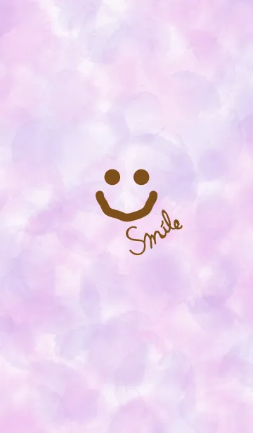 [LINE着せ替え] スマイル-水彩紫色-の画像1