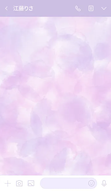 [LINE着せ替え] スマイル-水彩紫色-の画像3