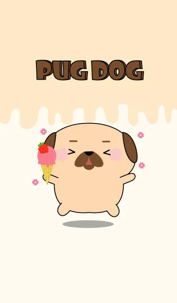 [LINE着せ替え] Kawaii Pug Dog Theme (jp)の画像1