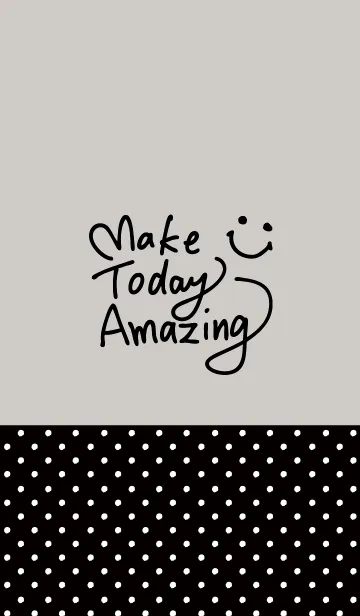 [LINE着せ替え] グレイッシュ水玉スマイル25の画像1