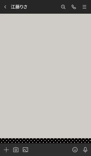 [LINE着せ替え] グレイッシュ水玉スマイル25の画像3