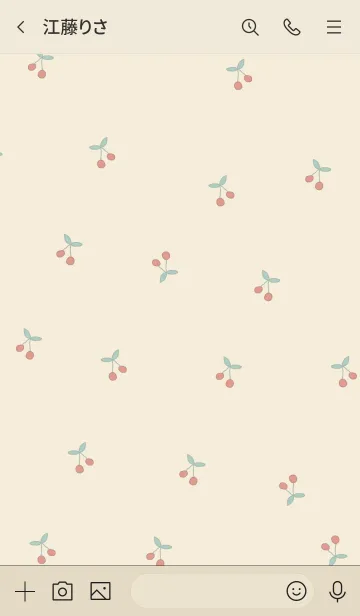 [LINE着せ替え] さくらんぼ / red beigeの画像3