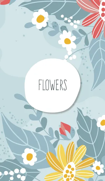 [LINE着せ替え] Abstract Hand Drawn Spring Flowersの画像1