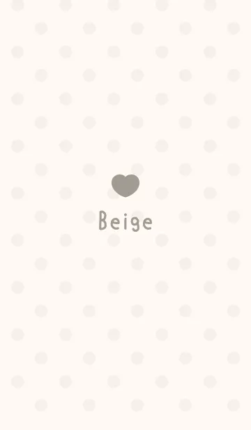 [LINE着せ替え] 大人かわいいドットハート＊ベージュの画像1