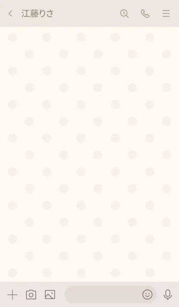 [LINE着せ替え] 大人かわいいドットハート＊ベージュの画像3
