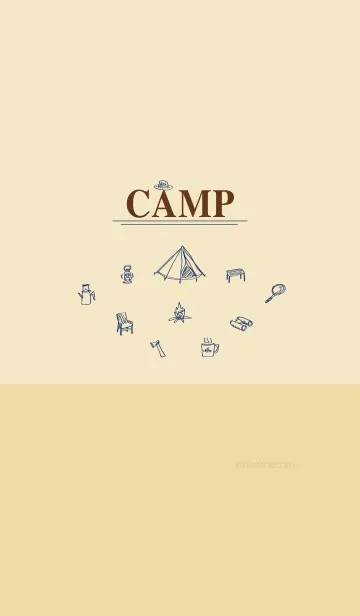 [LINE着せ替え] CAMP navy beigeの画像1