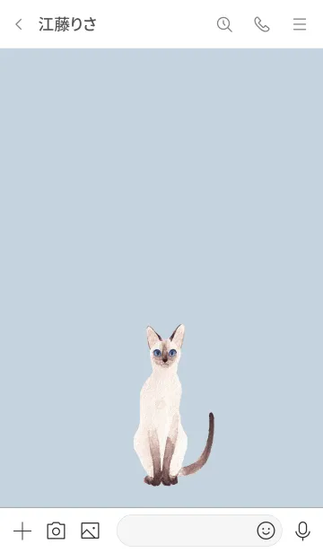 [LINE着せ替え] simple シャム猫の画像3