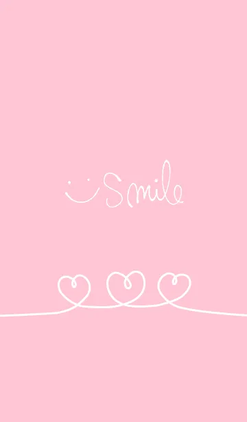 [LINE着せ替え] ハート三連ピンク30の画像1