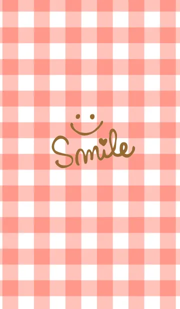 [LINE着せ替え] 赤ギンガムチェック-スマイル11-の画像1