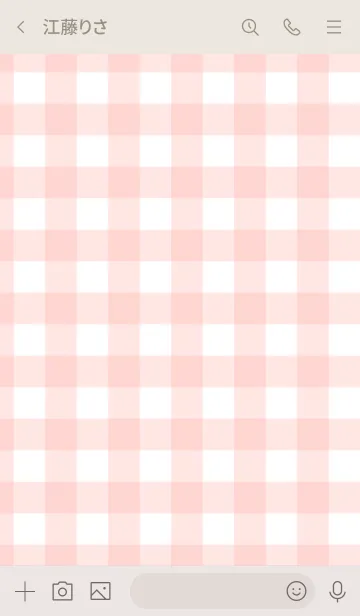 [LINE着せ替え] 赤ギンガムチェック-スマイル11-の画像3