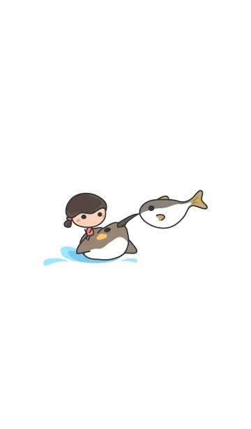 [LINE着せ替え] penguin staring - 04 - withの画像1