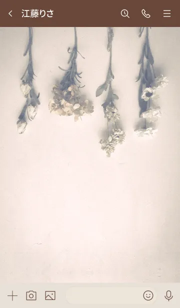 [LINE着せ替え] Dried flower_beigeの画像3