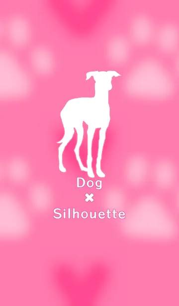 [LINE着せ替え] 犬×シルエット（イタグレ・ピンク01）の画像1