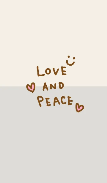 [LINE着せ替え] シンプルスマイル ベージュとグレイッシュ6の画像1