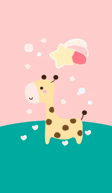 [LINE着せ替え] Cute giraffe 85 ^^の画像1