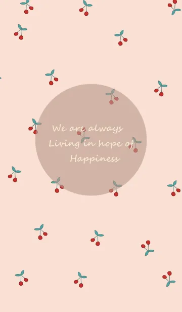 [LINE着せ替え] さくらんぼ / dusty pinkbeigeの画像1