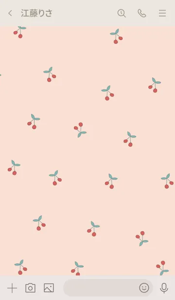 [LINE着せ替え] さくらんぼ / dusty pinkbeigeの画像3