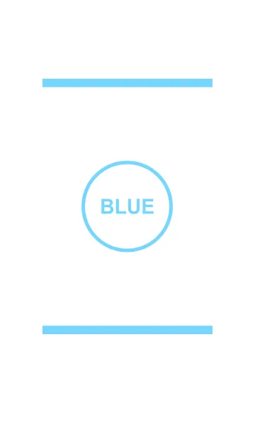 [LINE着せ替え] シンプル ホワイト＆ブルー No.3-3の画像1