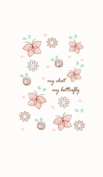 [LINE着せ替え] My chat my butterflyの画像1