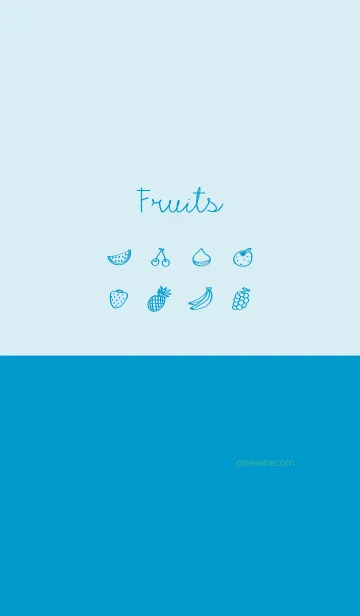 [LINE着せ替え] Fruits marine blueの画像1