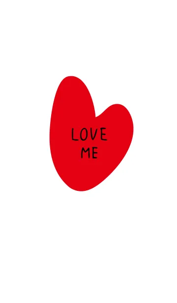 [LINE着せ替え] 赤ハート loveの画像1