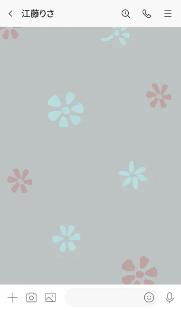 [LINE着せ替え] 小花たくさん グレー4の画像3