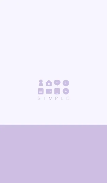 [LINE着せ替え] シンプル（purple)V.664の画像1