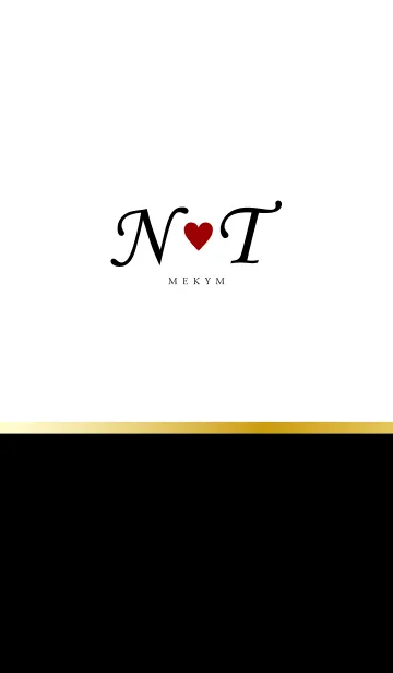 [LINE着せ替え] Initial N&T -LOVE- イニシャルの画像1