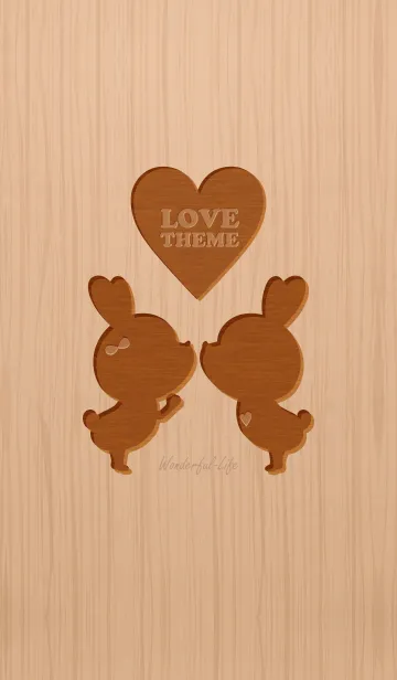 [LINE着せ替え] Wood carving love theme...の画像1