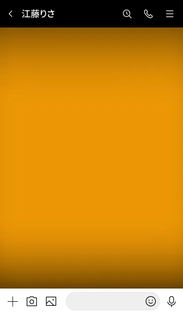 [LINE着せ替え] Honey Orange Button In Black V.2 (jp)の画像3