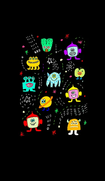 [LINE着せ替え] Cute aliens themeの画像1