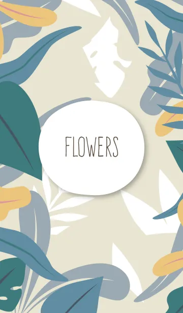 [LINE着せ替え] Abstract Hand Drawn Exotic Flowersの画像1