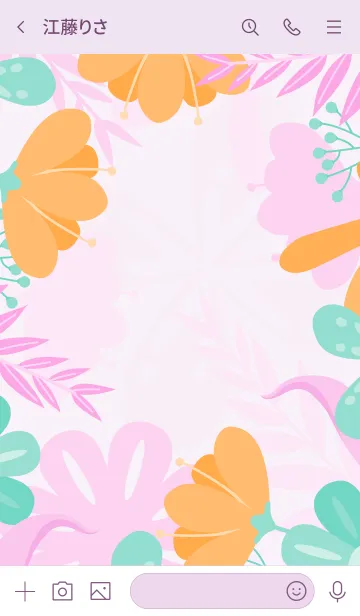 [LINE着せ替え] Hand Drawn Tutu Floralの画像3