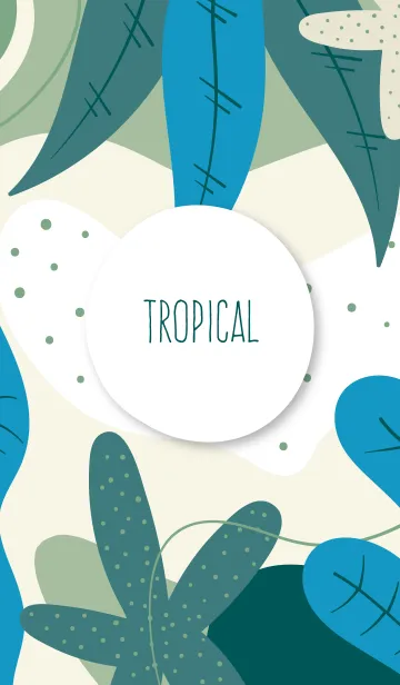 [LINE着せ替え] Abstrack Hand Drawn Tropicalの画像1