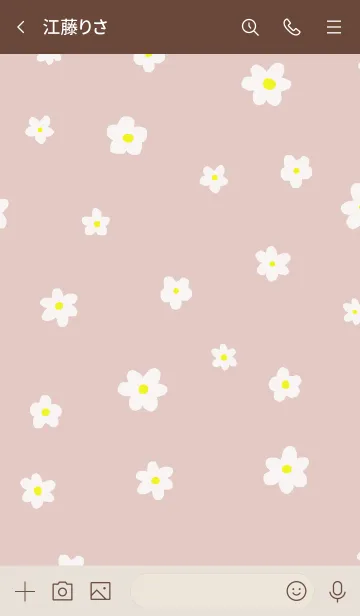 [LINE着せ替え] flower pattern / dusty pinkの画像3